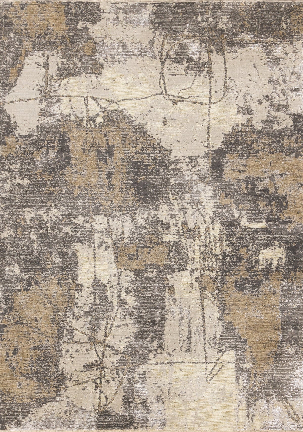 Tapis Berthier – motif crème et gris (Kalora Milo Y192-WV15) – Meubles TOCO