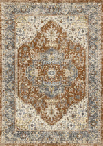 Tapis Berthier – motif bleu et orange (Kalora Milo Y928-WV28) – Meubles TOCO