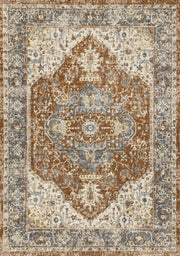 Bleu et orange / 5'3" x 7'7"