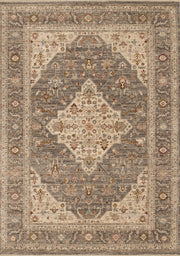 Beige et bleu / 5'3" x 7'10"