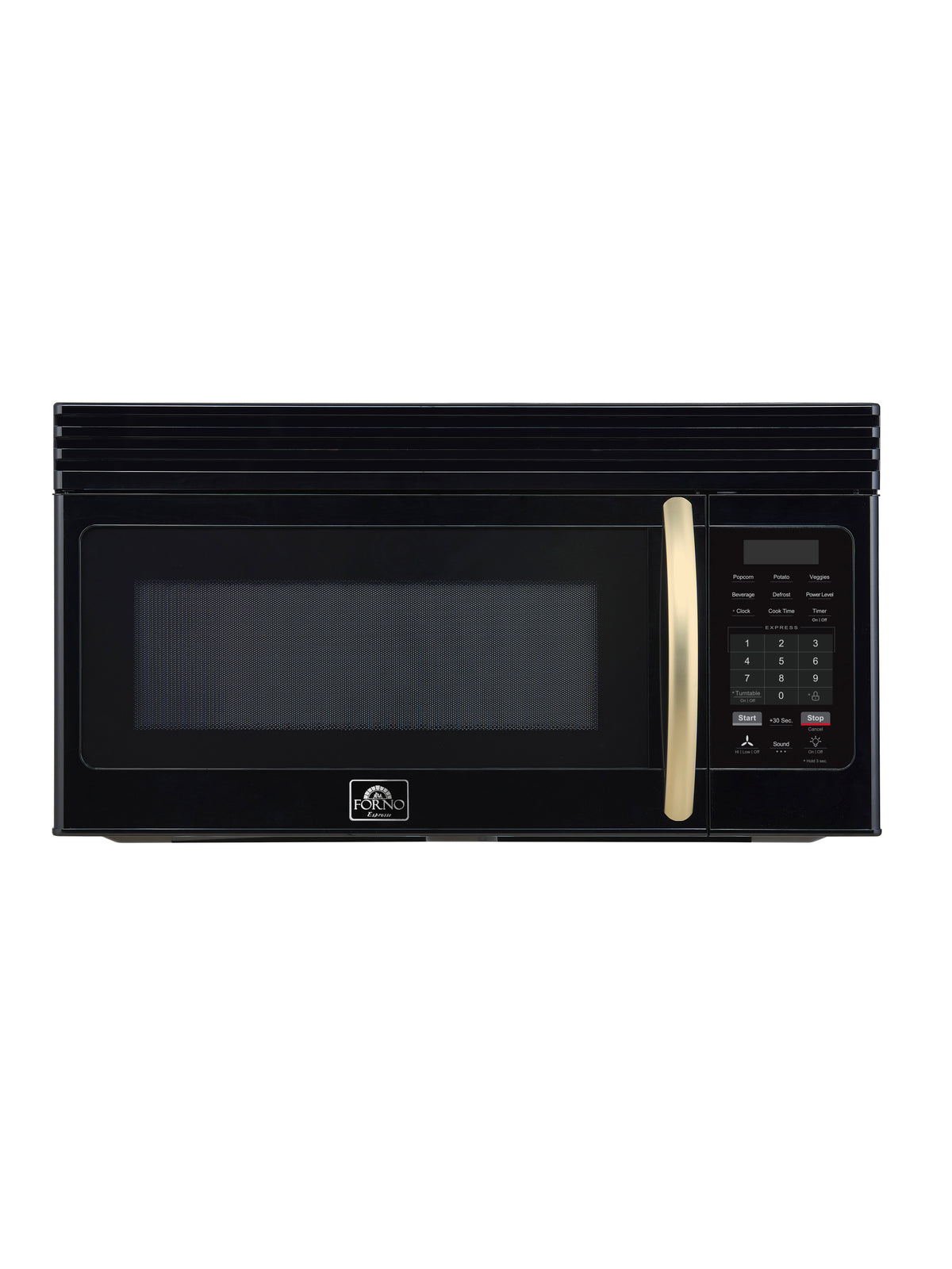 Micro-ondes à hotte intégrée Forno Scalo noir FOTR3007-30BLK – vue de face – Meubles TOCO