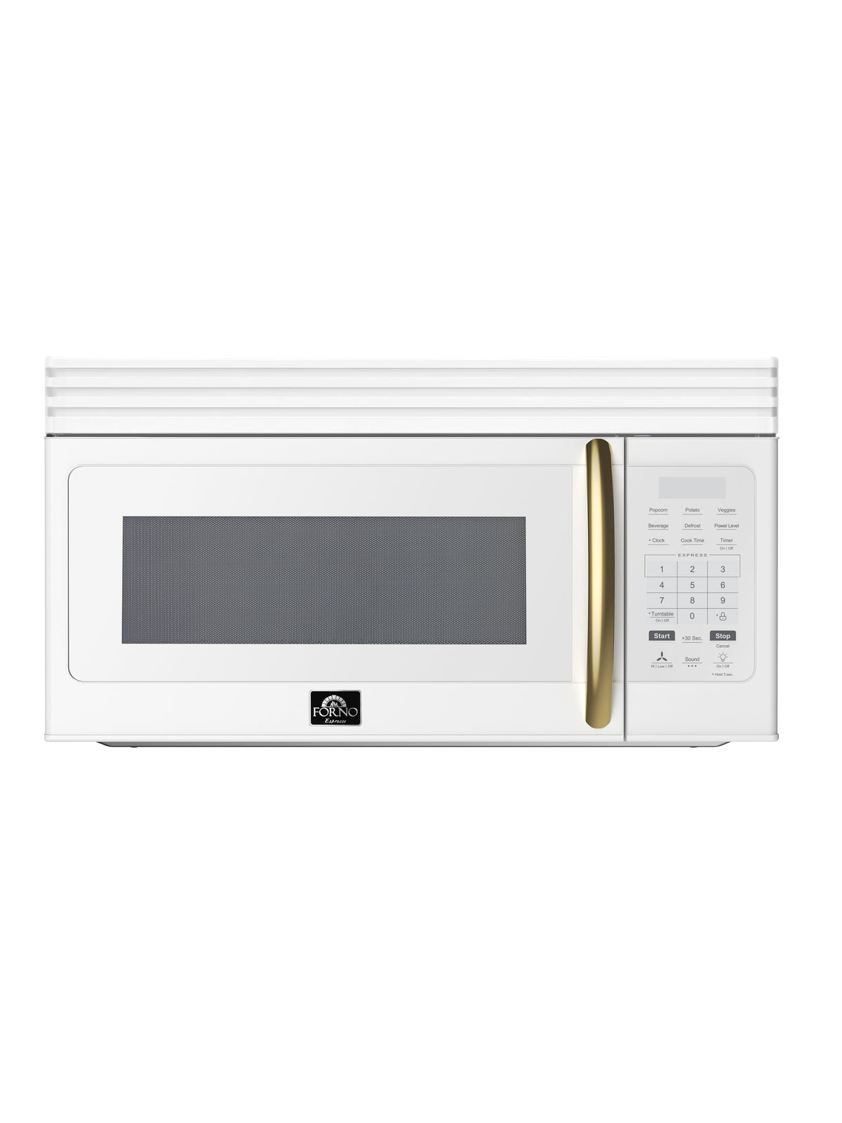 Micro-ondes à hotte intégrée Forno Scalo blanc FOTR3007-30WHT – vue de face – Meubles TOCO