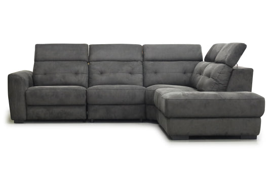 Sectionnel Parker / Gris Foncé / Chaise Longue à Droite