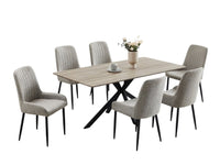 Table de Cuisine- 71'' / Plateau en Bois et Pieds en Acier Noir / T-1510