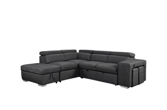 Pratiquo - Sofa-Lit Sectionel - Gris foncé