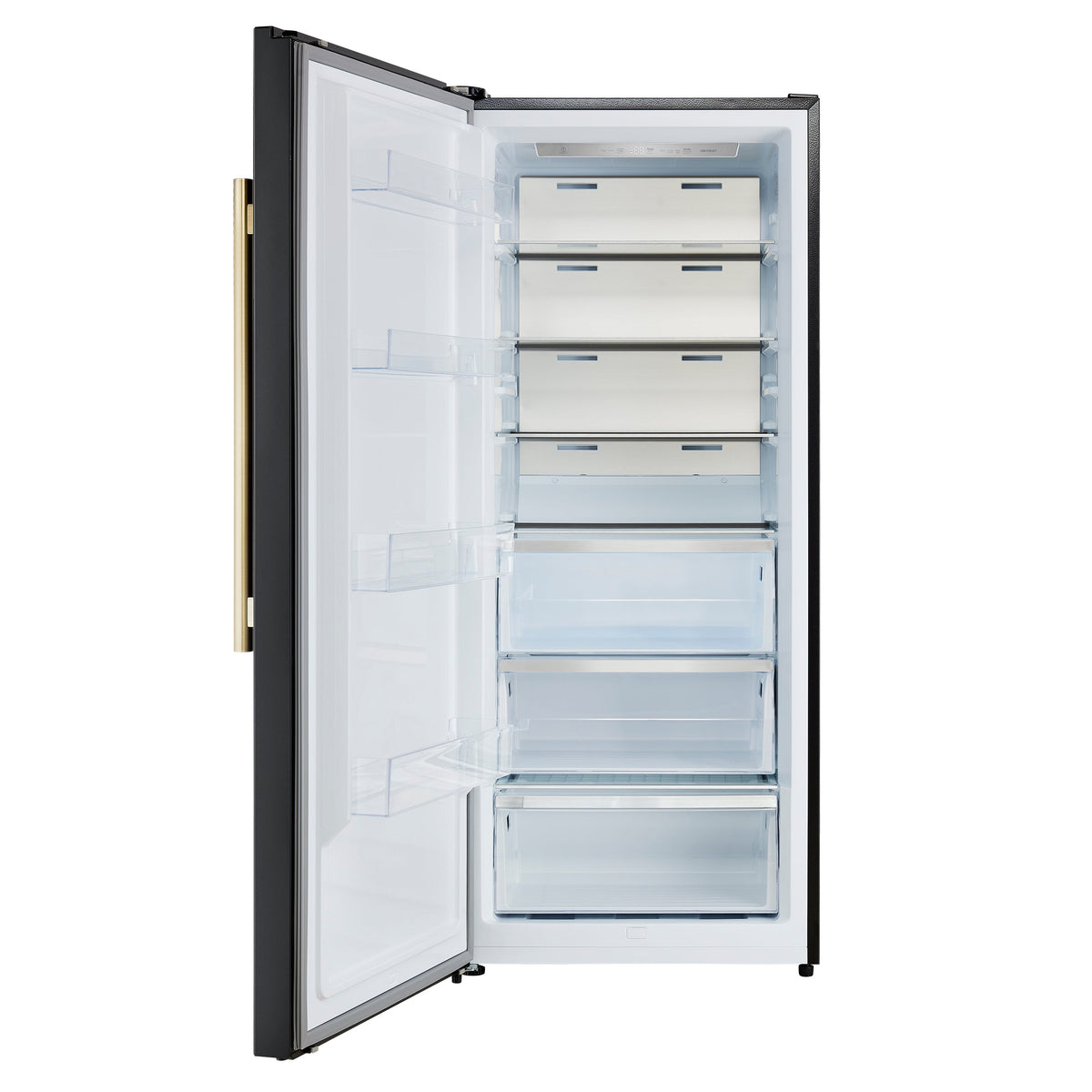 Réfrigérateur-congélateur convertible Forno Maderno noir FFFFD1722-28BLK-LS – porte ouverte – Meubles TOCO