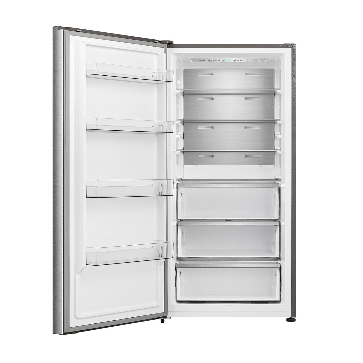 Réfrigérateur-congélateur convertible Forno Maderno inox FFFFD1722-28LS – porte ouverte – Meubles TOCO
