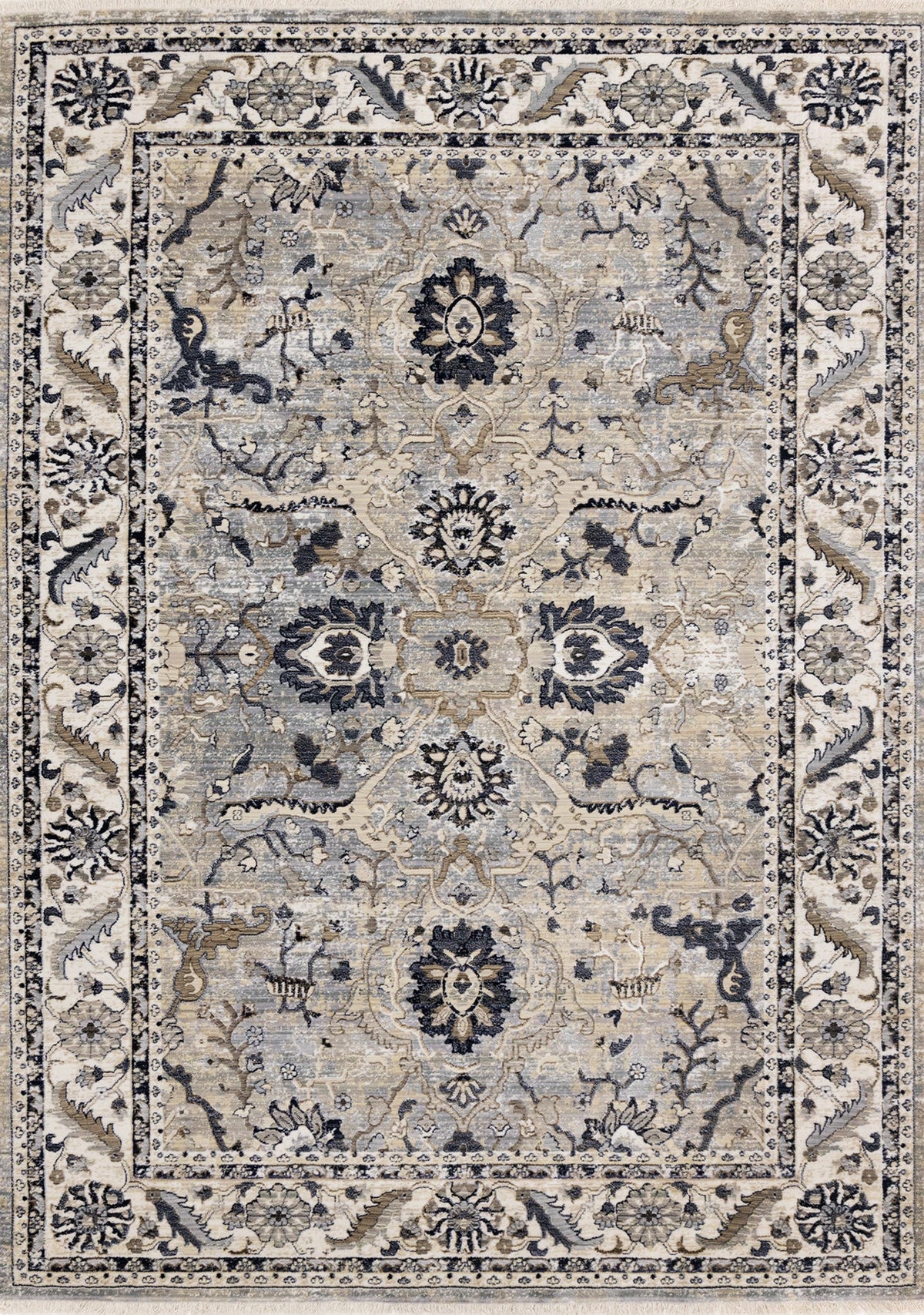 Tapis Knowlton – motif beige et bleu (Kalora Samira F037/4497) – Meubles TOCO