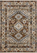 Tapis Knowlton – motif beige et crème, à bordure (Kalora Samira F027/4494) – Meubles TOCO