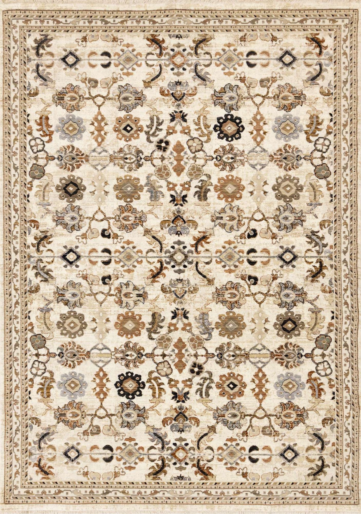 Tapis Knowlton – motif beige et noir (Kalora Samira K509-4292) – Meubles TOCO