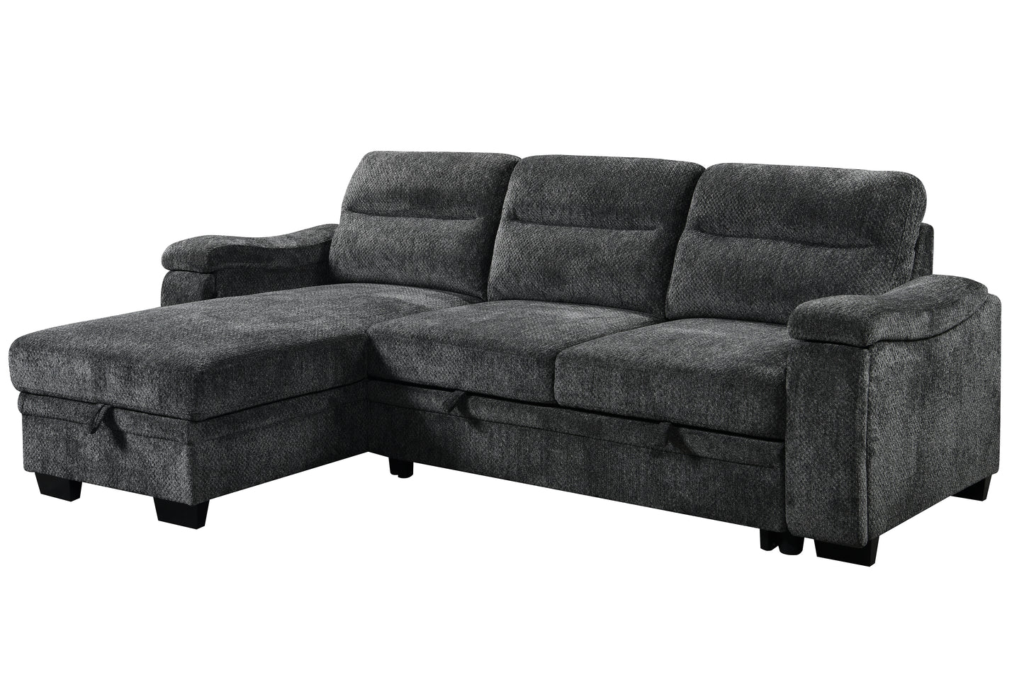 Sofa-Lit Sectionnel Savio | Gris Foncé |