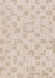 Taupe et blanc / 5'3" x 7'5"