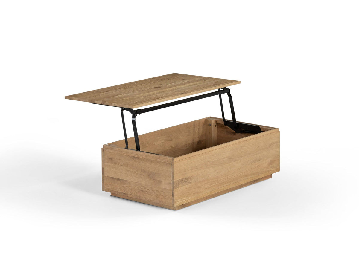 Table basse relevable Transformer en chêne scandinave – photo du produit – Meubles TOCO