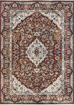 Tapis Granby – motif beige et bleu, médaillon (Kalora Serene D962/7171) – Meubles TOCO