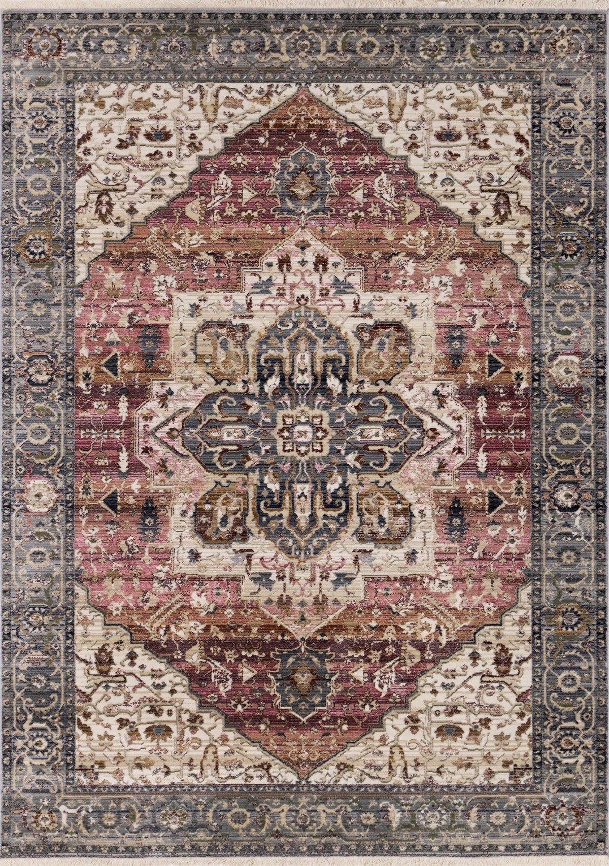 Tapis Granby – motif beige et bleu 2 (Kalora Serene E154/0427) – Meubles TOCO