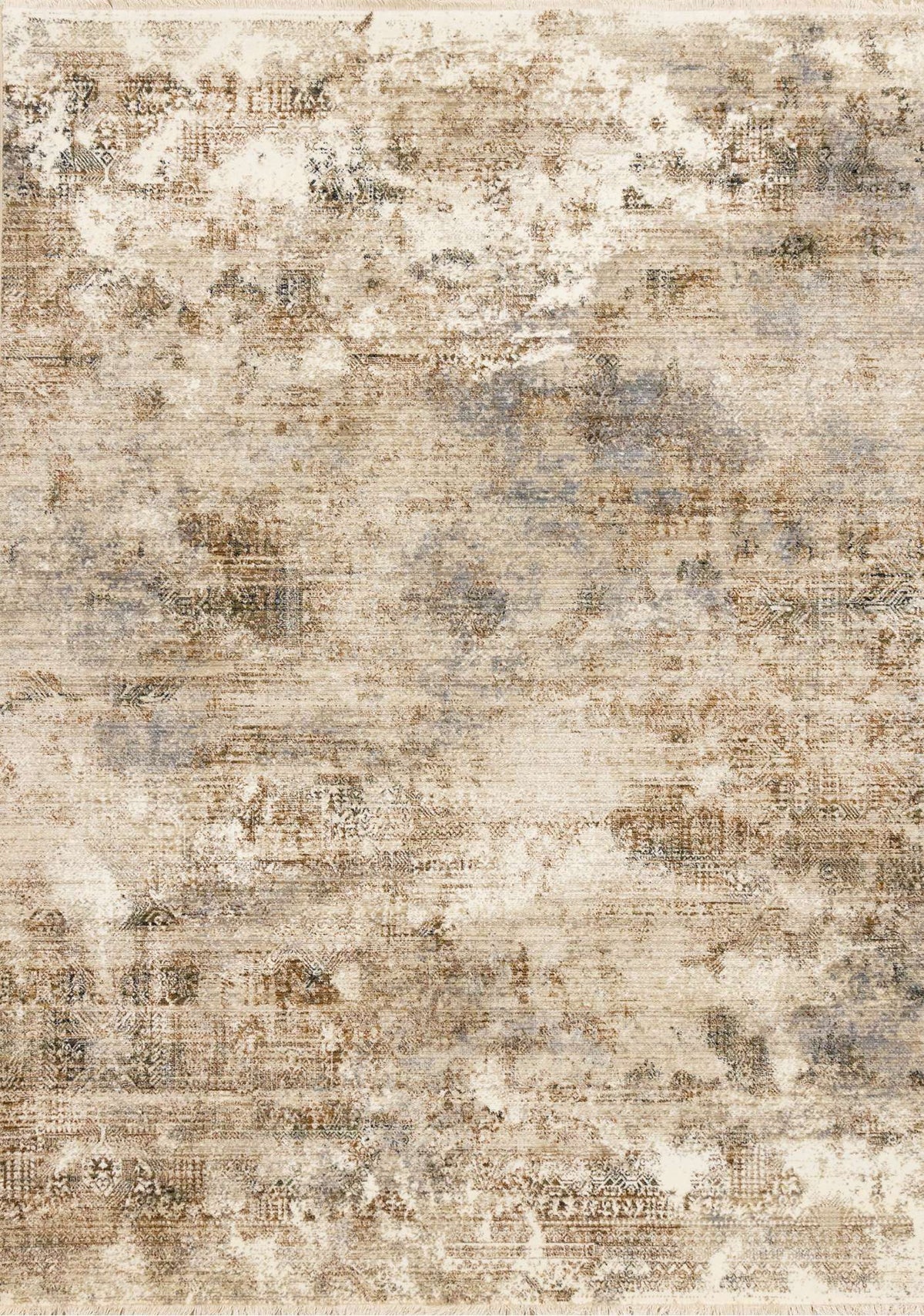 Tapis Granby – motif beige et bleu, ethnique (Kalora Serene H805/4989) – Meubles TOCO