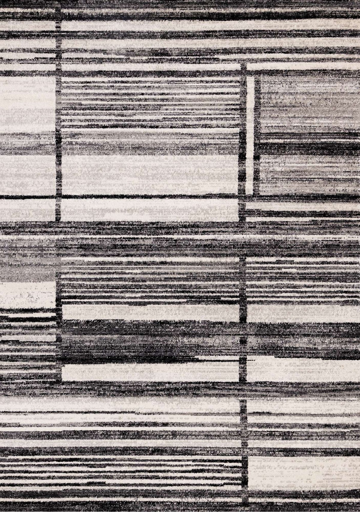 Tapis Verchères – motif noir et gris (Kalora Slate 5397/DO14) – Meubles TOCO