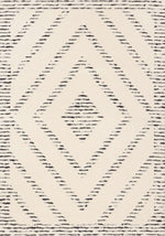 Tapis Lévis – motif noir et crème, rayé (Kalora Talia 1355/ZD26) – Meubles TOCO