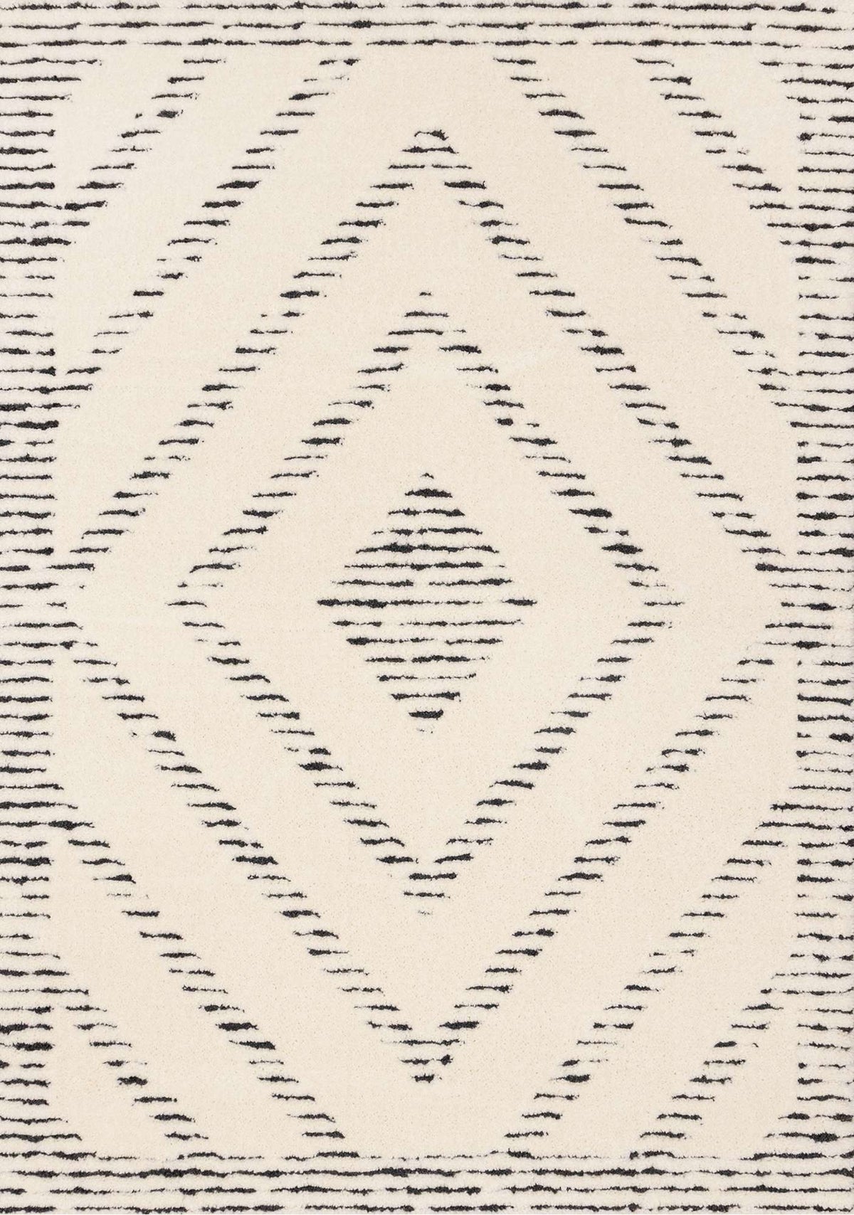 Tapis Lévis – motif noir et crème, rayé (Kalora Talia 1355/ZD26) – Meubles TOCO
