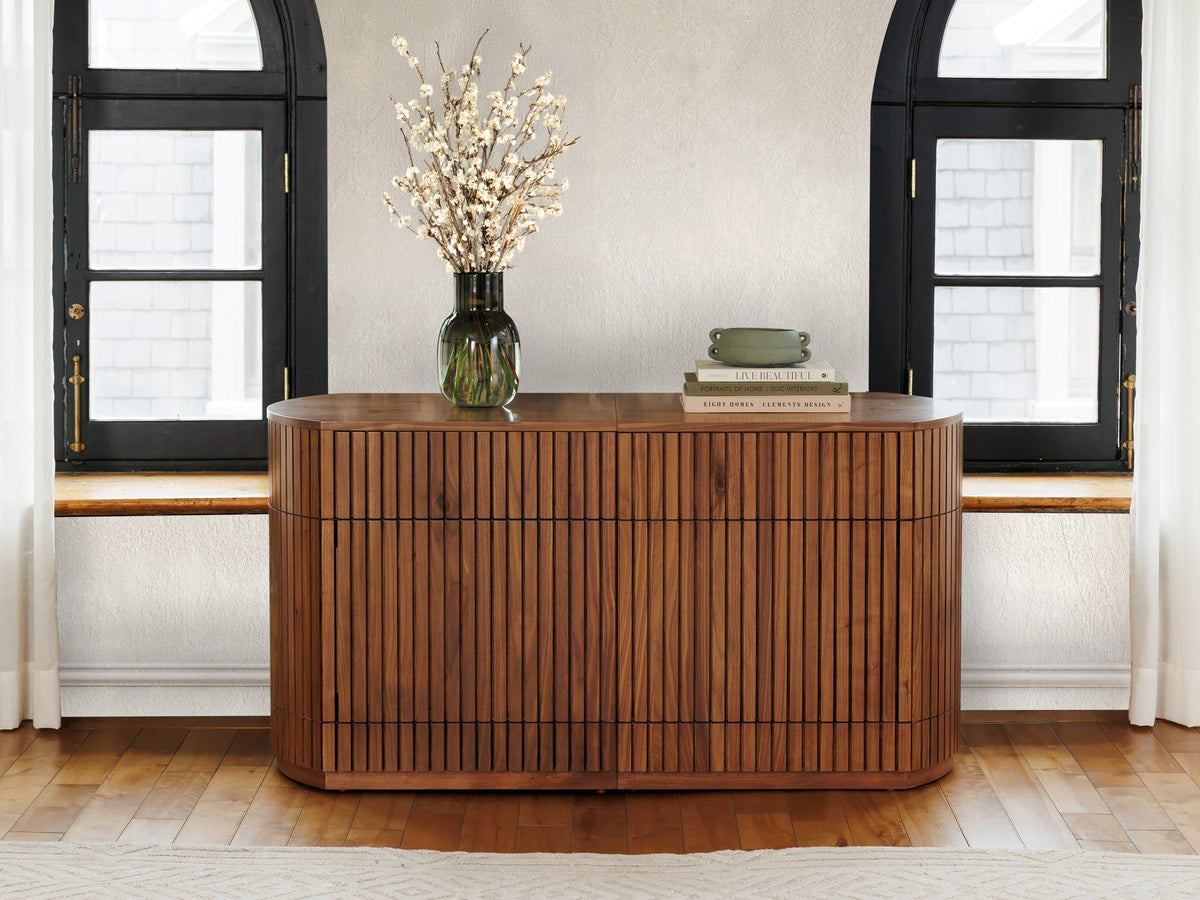 Transformer Round Sideboard Royal Walnut lifestyle
