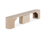 Banc rond extensible Transformer - chêne flotté