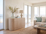 Transformer Round Sideboard Driftwood Oak lifestyle