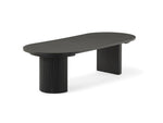 Table à manger ronde extensible Transformer en hickory fumé – sur fond blanc – Meubles TOCO