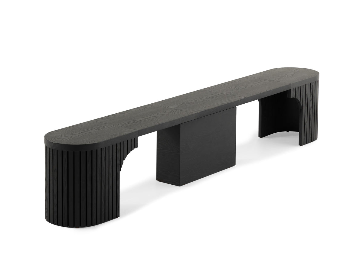 Banc rond extensible Transformer - hickory fumé