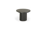 Table à manger ronde extensible Transformer en hickory fumé – fermée, format compact – Meubles TOCO