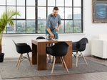 Table à manger extensible Transformer en noyer américain – avec 1 rallonge(s) – Meubles TOCO