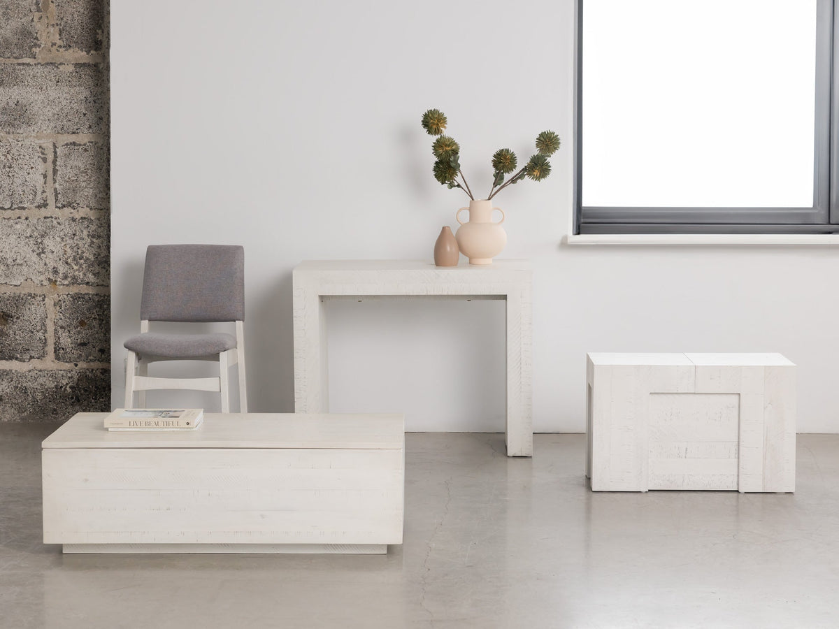 Table à manger extensible Transformer en bouleau canadien – fermée, format compact – Meubles TOCO