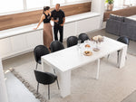 Table à manger extensible Transformer en bouleau canadien – avec 4 rallonge(s), mise en situation – Meubles TOCO
