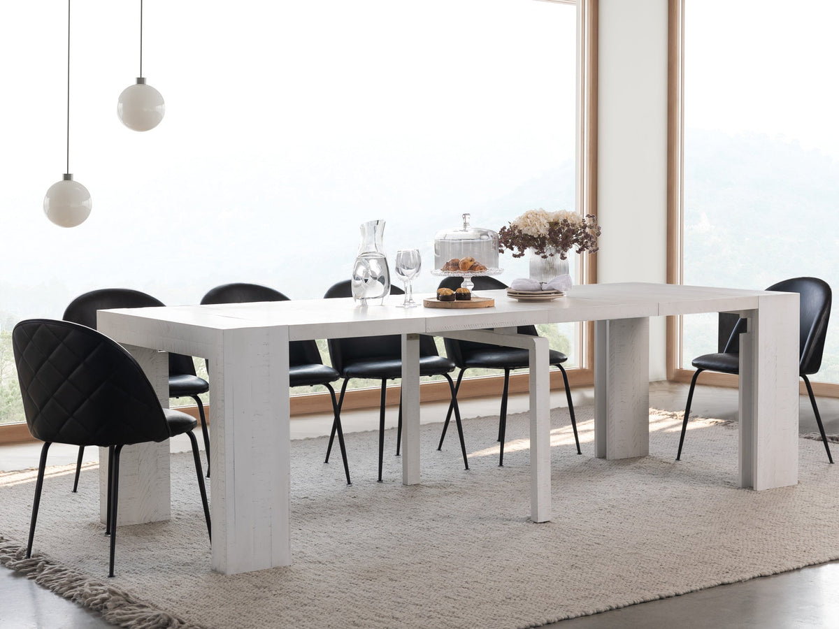 Table à manger extensible Transformer en bouleau canadien – avec 4 rallonge(s), mise en situation – Meubles TOCO