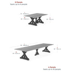Dimensions de la table rectangulaire Gather