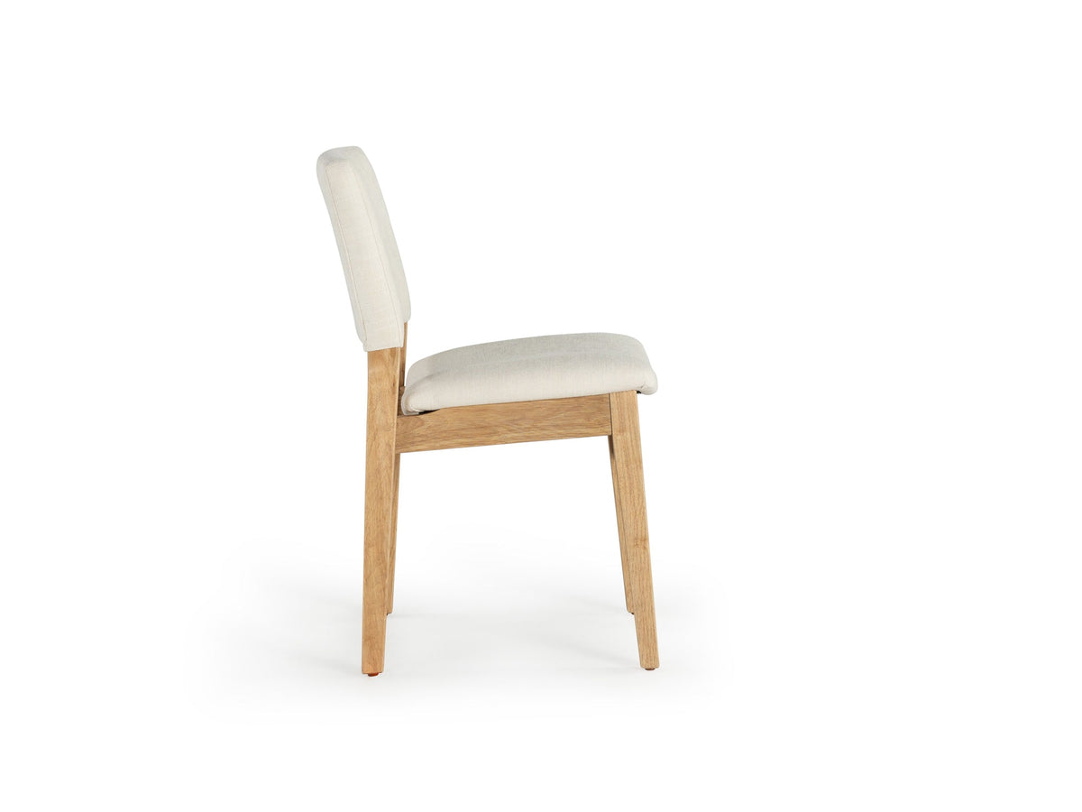Chaise Transformer en chêne scandinave – vue de côté, sur fond blanc – Meubles TOCO