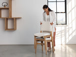 Chaise Transformer en chêne scandinave – mise en situation – Meubles TOCO