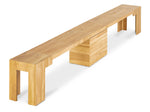 Banc extensible Transformer en chêne scandinave – déployée – Meubles TOCO
