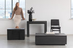 Table à manger extensible Transformer en hickory fumé – mise en situation – Meubles TOCO