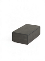 Table basse relevable Transformer en hickory fumé – fermée, format compact – Meubles TOCO