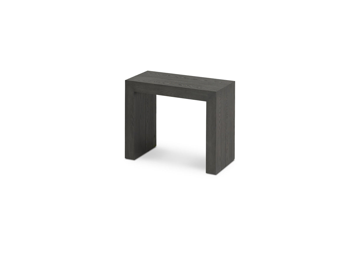 Table à manger extensible Transformer en hickory fumé – fermée, format compact – Meubles TOCO