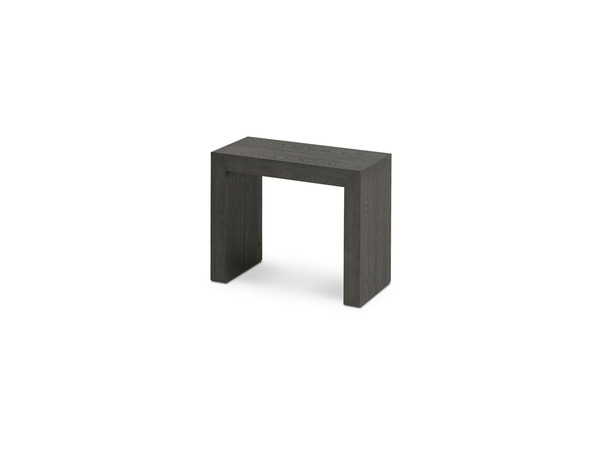 Table à manger extensible Transformer en hickory fumé – fermée, format compact – Meubles TOCO