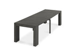 Table à manger extensible Transformer en hickory fumé – déployée – Meubles TOCO