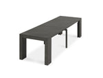 Table à manger extensible Transformer en hickory fumé – déployée – Meubles TOCO