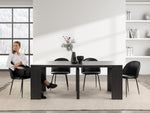 Table à manger extensible Transformer en hickory fumé – avec 3 rallonge(s), mise en situation, décor des Fêtes – Meubles TOCO
