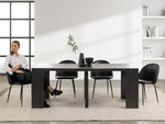 Table à manger extensible Transformer en hickory fumé – avec 3 rallonge(s), mise en situation – Meubles TOCO
