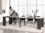 Table à manger extensible Transformer en hickory fumé – avec 4 rallonge(s), mise en situation – Meubles TOCO