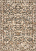 Tapis Chertsey – motif bleu et brun, à bordure (Kalora Zoe L947-7424) – Meubles TOCO