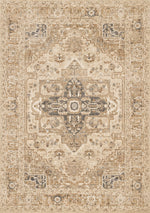 Tapis Chertsey – motif beige et brun, médaillon (Kalora Zoe M188-4757) – Meubles TOCO