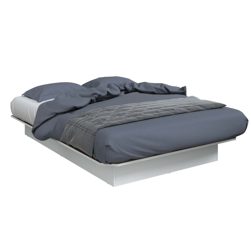 Base de lit plateforme Alto double blanc