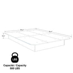 Dimensions de la base de lit plateforme Alto double 8 po
